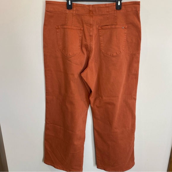 Mica Denim High Rise Wide Leg Pant Orange Size 20 - Picture 4 of 7